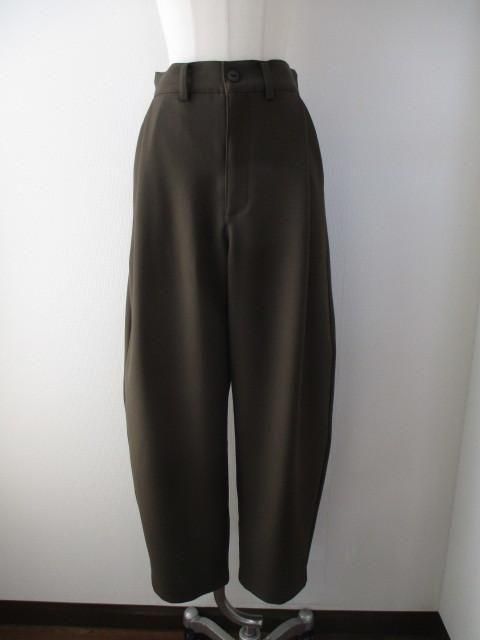 ANNA KERRY アンナケリー 85234601 バルーンパンツ レディース 25春夏 美脚シルエット ゆったり ワイドより細め カジュアルウエストゴム 体型カバー KHAKI 38