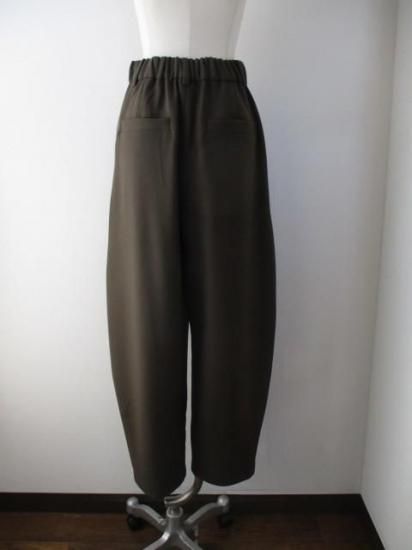 ANNA KERRY アンナケリー 85234601 バルーンパンツ レディース 25春夏 美脚シルエット ゆったり ワイドより細め カジュアルウエストゴム 体型カバー KHAKI 38