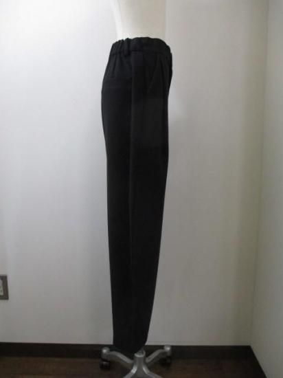 ANNA KERRY アンナケリー 85234601 バルーンパンツ レディース 25春夏 美脚シルエット ゆったり ワイドより細め カジュアルウエストゴム 体型カバー BLACK 36