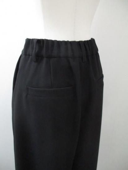 ANNA KERRY アンナケリー 85234601 バルーンパンツ レディース 25春夏 美脚シルエット ゆったり ワイドより細め カジュアルウエストゴム 体型カバー BLACK 38