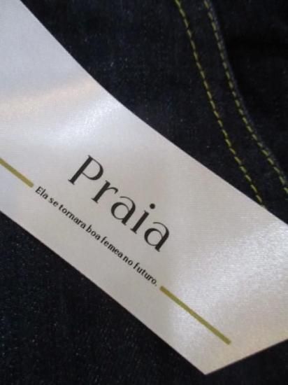 プライア Praia サイドフリンジ使いワイドパンツ LEI-2428B ワイドパンツ サイドフリンジ デニム 秋冬 カジュアル キレイめ 脚長効果 ウエストゴム INDIGO 25