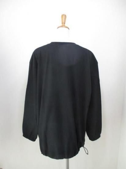 送料無料 ブティックオーディナリー Boutique Ordinary Random Typo Pouch LST-shirt BO25-308T ロンT カジュアル リメイク風 ロゴ BLACK
