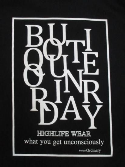 送料無料 ブティックオーディナリー Boutique Ordinary Random Typo Pouch LST-shirt BO25-308T ロンT カジュアル リメイク風 ロゴ BLACK