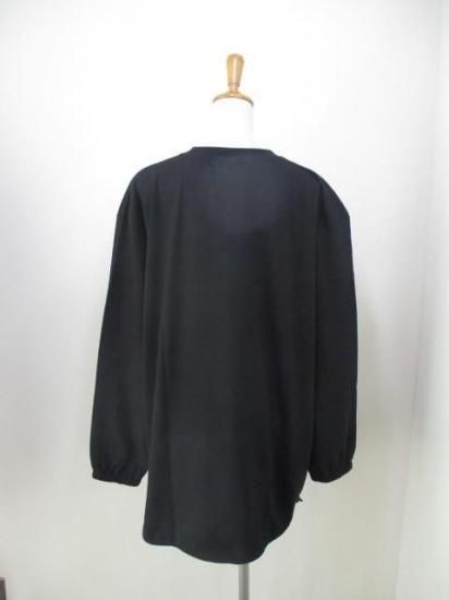 送料無料 ブティックオーディナリー Boutique Ordinary Random Typo Pouch LST-shirt BO25-308T ロンT カジュアル リメイク風 ロゴ BLACK