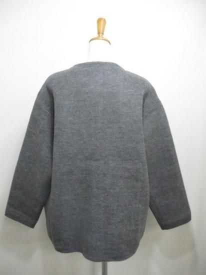 送料無料 ユイティーム 二 huitieme nid ダブルフェイスニットコート 733878 レディース 25秋冬 ノーカラー 羽織り カーディガン風 アウター CHARCOALGRAYPINK