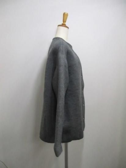 送料無料 ユイティーム 二 huitieme nid ダブルフェイスニットコート 733878 レディース 25秋冬 ノーカラー 羽織り カーディガン風 アウター CHARCOALGRAYPINK