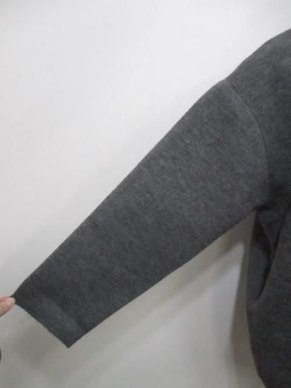 送料無料 ユイティーム 二 huitieme nid ダブルフェイスニットコート 733878 レディース 25秋冬 ノーカラー 羽織り カーディガン風 アウター CHARCOALGRAYPINK