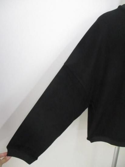 マリードール MARIED'OR 刺繍貼り付け 起毛ストレッチ 身巾ワイドクルー 19538-ブラック