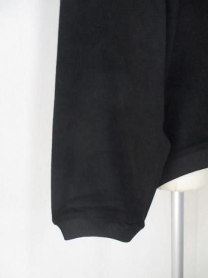 マリードール MARIED'OR 刺繍貼り付け 起毛ストレッチ 身巾ワイドクルー 19538-ブラック