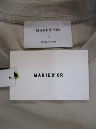 マリードール MARIED'OR 刺繍貼り付け 起毛ストレッチ 身巾ワイドクルー 19538-グレージュ