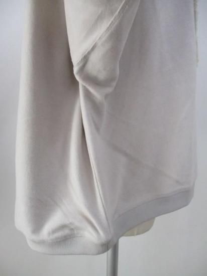 マリードール MARIED'OR 刺繍貼り付け 起毛ストレッチ 身巾ワイドクルー 19538-グレージュ