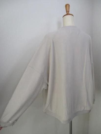 マリードール MARIED'OR 刺繍貼り付け 起毛ストレッチ 身巾ワイドクルー 19538-グレージュ