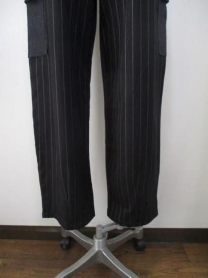 プライア Praia バックストライプセミカーブデニム LEI-2570-ブラック