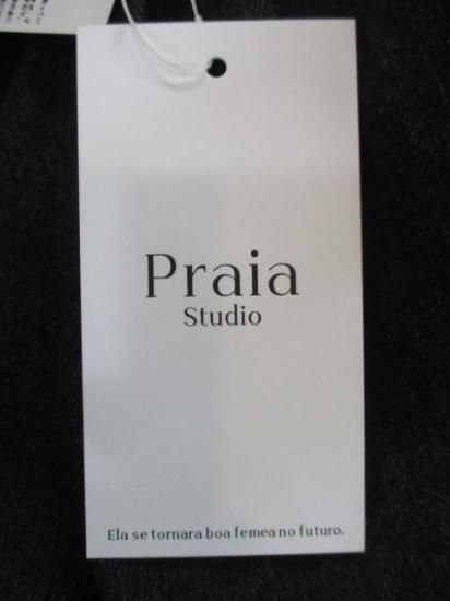 プライア Praia バックストライプセミカーブデニム LEI-2570-ブラック