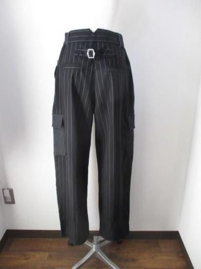 プライア Praia バックストライプセミカーブデニム LEI-2570-ブラック