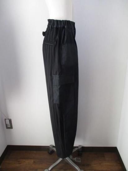 プライア Praia バックストライプセミカーブデニム LEI-2570-ブラック