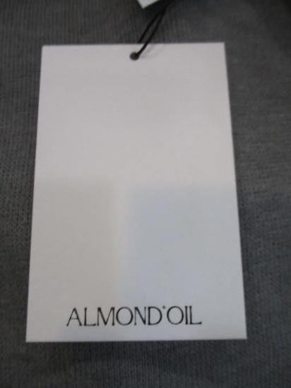送料無料 アーモンドオイル ALMOND OIL Powdery warm cropped length pullover 252A3313 日本製 クロップト丈 GRAY 秋冬新作