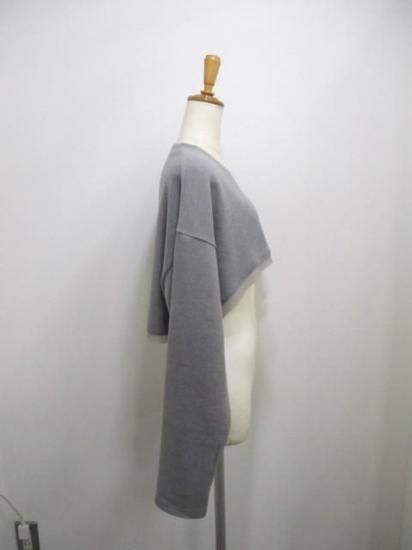 送料無料 アーモンドオイル ALMOND OIL Powdery warm cropped length pullover 252A3313 日本製 クロップト丈 GRAY 秋冬新作