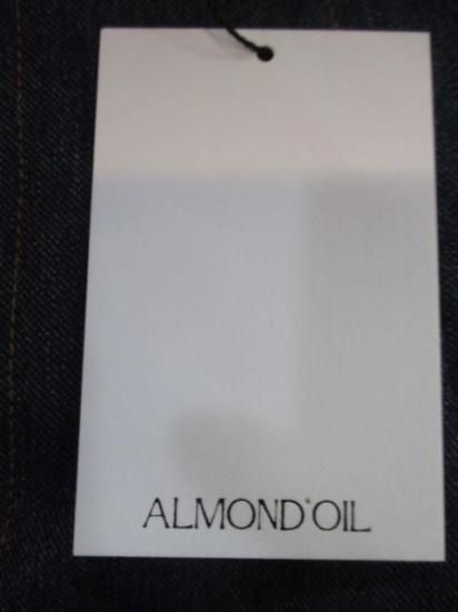 送料無料 アーモンドオイル ALMOND OIL Fake denim HAKAMA wide pant 252A1407 日本製 フェイクデニム 袴風ワイドパンツ ボトムス NAVY Mサイズ
