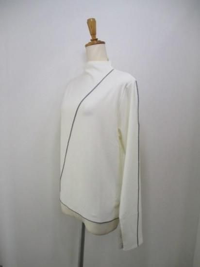 送料無料 ALMOND OIL アーモンドオイル 2way bottle neck pullover/black 252A3317 2WAY ボトルネック プルオーバー  秋冬 トレンド WHITE