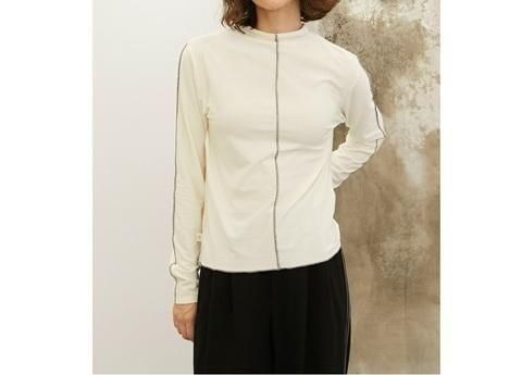 ̵ ALMOND OIL ɥ 2way bottle neck pullover/black 252A3317 2WAY ܥȥͥå ץ륪С   ȥ WHITE