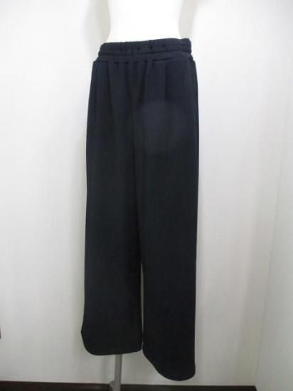 ディニテコリエ Dignite collier 裏フリース ラインワイドパンツ MEI-80256343- ネイビー