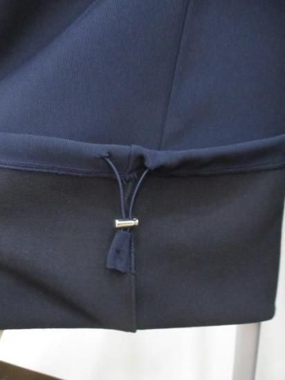 ディニテコリエ Dignite collier 裏フリース ラインワイドパンツ MEI-80256343- ネイビー