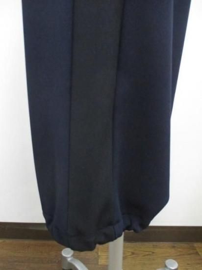 ディニテコリエ Dignite collier 裏フリース ラインワイドパンツ MEI-80256343- ネイビー