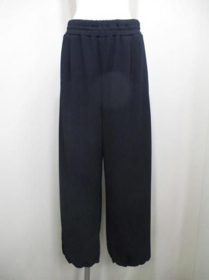 ディニテコリエ Dignite collier 裏フリース ラインワイドパンツ MEI-80256343- ネイビー