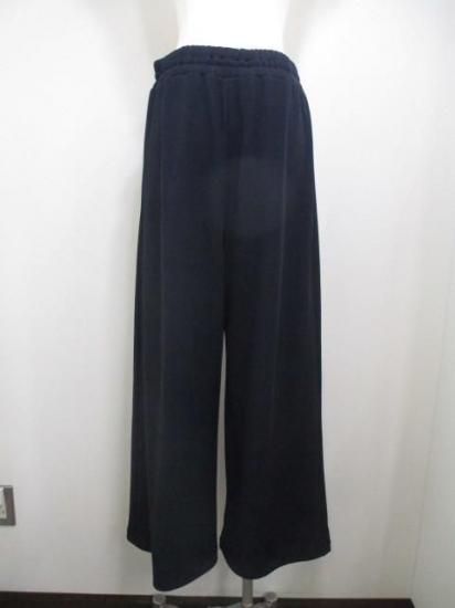 ディニテコリエ Dignite collier 裏フリース ラインワイドパンツ MEI-80256343- ネイビー