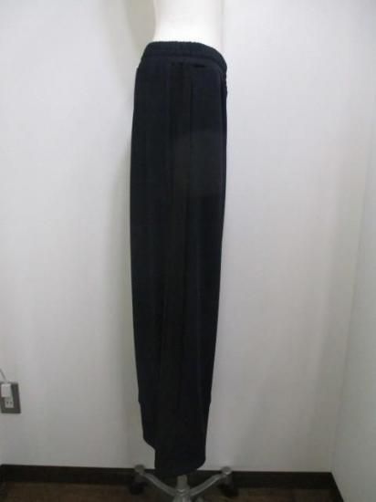 ディニテコリエ Dignite collier 裏フリース ラインワイドパンツ MEI-80256343- ネイビー