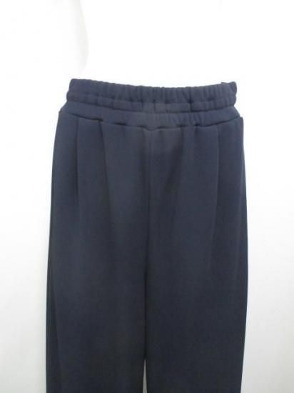 ディニテコリエ Dignite collier 裏フリース ラインワイドパンツ MEI-80256343- ネイビー