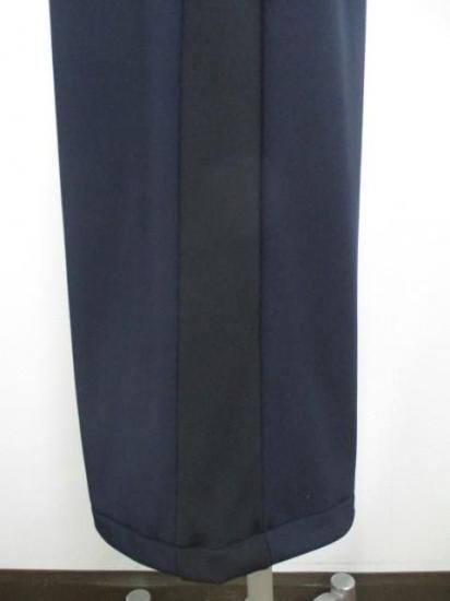 ディニテコリエ Dignite collier 裏フリース ラインワイドパンツ MEI-80256343- ネイビー