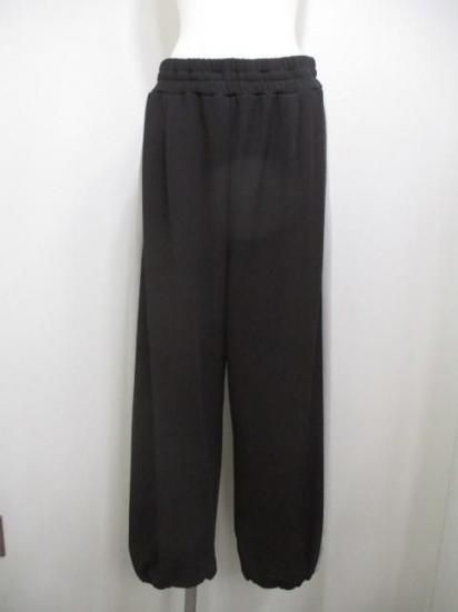 ディニテコリエ Dignite collier 裏フリース ラインワイドパンツ MEI-80256343- チャコール