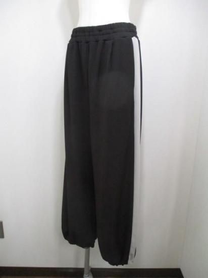 ディニテコリエ Dignite collier 裏フリース ラインワイドパンツ MEI-80256343- チャコール