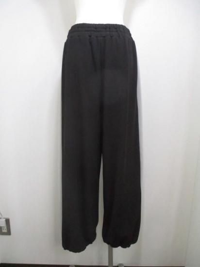 ディニテコリエ Dignite collier 裏フリース ラインワイドパンツ MEI-80256343- チャコール