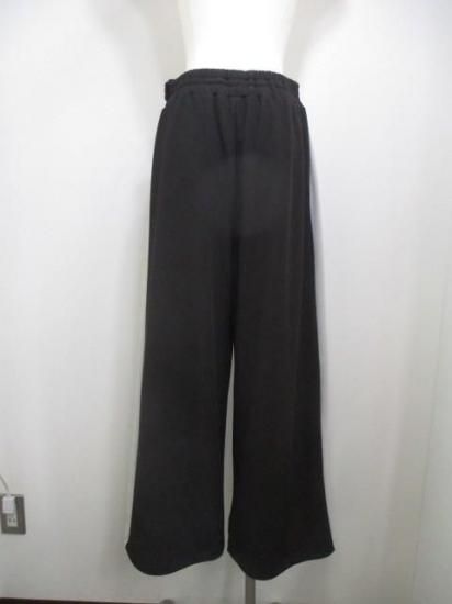 ディニテコリエ Dignite collier 裏フリース ラインワイドパンツ MEI-80256343- チャコール