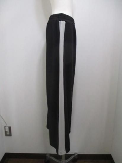 ディニテコリエ Dignite collier 裏フリース ラインワイドパンツ MEI-80256343- チャコール