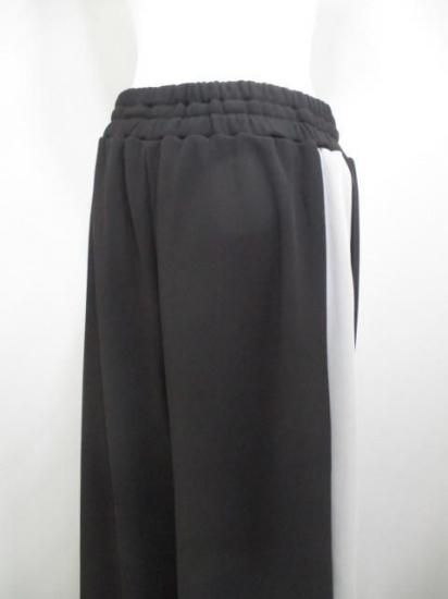 ディニテコリエ Dignite collier 裏フリース ラインワイドパンツ MEI-80256343- チャコール