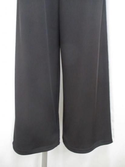 ディニテコリエ Dignite collier 裏フリース ラインワイドパンツ MEI-80256343- チャコール