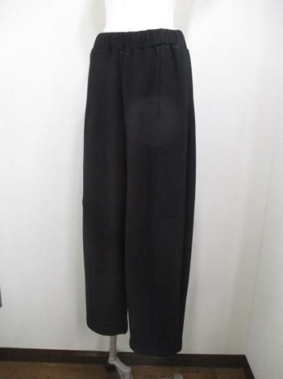 ディニテコリエ Dignite collier 裏フリース コクーンパンツ MEI-80256342- ブラック