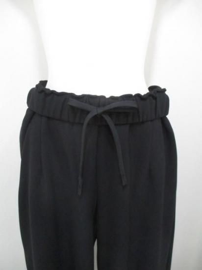 ディニテコリエ Dignite collier 裏フリース コクーンパンツ MEI-80256342- ブラック