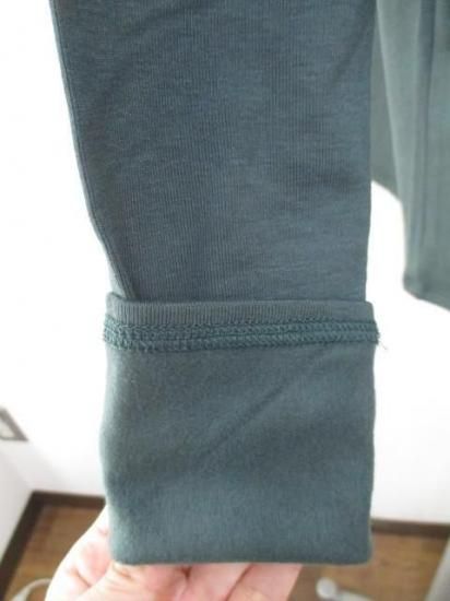 送料無料 アンナケリー ANNAKERRY ウォームロングスリーブTシャツ 85243937 ウォームロンT ロン T 着回し 暖かい 裏起毛 レイヤード メイン インナー GREEN