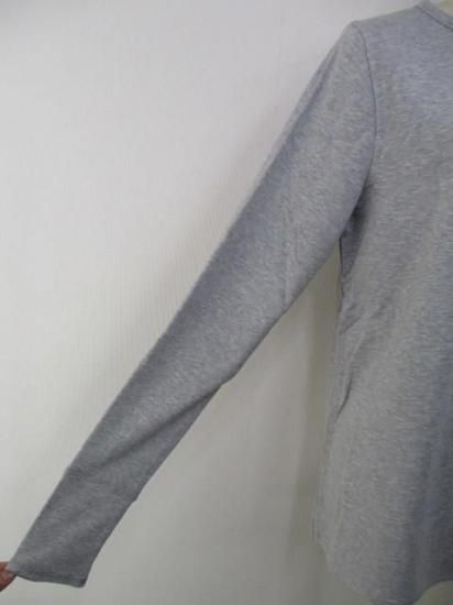 送料無料 アンナケリー ANNAKERRY ウォームロングスリーブTシャツ 85243937 ウォームロンT ロン T 着回し 暖かい 裏起毛 レイヤード メイン インナー GRAY