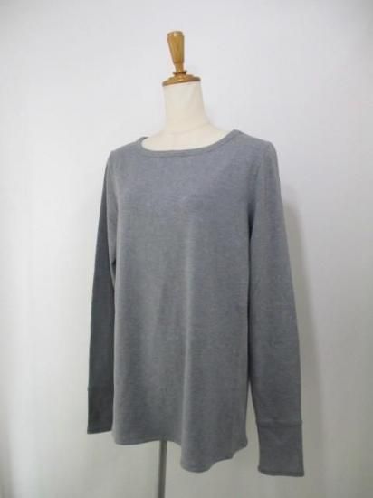 送料無料 アンナケリー ANNAKERRY ウォームロングスリーブTシャツ 85243937 ウォームロンT ロン T 着回し 暖かい 裏起毛 レイヤード メイン インナー DARKGRAY