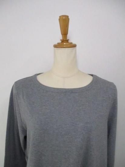 送料無料 アンナケリー ANNAKERRY ウォームロングスリーブTシャツ 85243937 ウォームロンT ロン T 着回し 暖かい 裏起毛 レイヤード メイン インナー DARKGRAY