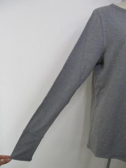 送料無料 アンナケリー ANNAKERRY ウォームロングスリーブTシャツ 85243937 ウォームロンT ロン T 着回し 暖かい 裏起毛 レイヤード メイン インナー DARKGRAY