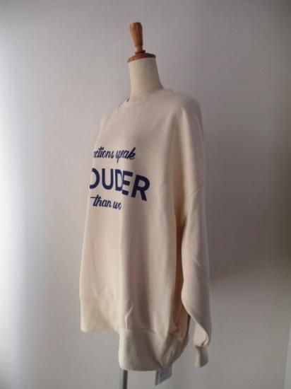 送料無料 シロデラボンテ siro de labonte LOUDER 2way PO R543217 レディース 25秋冬 裏毛 ロゴスウェット 日本製 前後2way ECRU×DBLUE