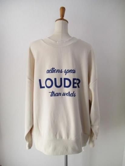 送料無料 シロデラボンテ siro de labonte LOUDER 2way PO R543217 レディース 25秋冬 裏毛 ロゴスウェット 日本製 前後2way ECRU×DBLUE