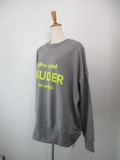送料無料 シロデラボンテ siro de labonte LOUDER 2way PO R543217 レディース 25秋冬 裏毛 ロゴスウェット 日本製 前後2way ASHGRAY